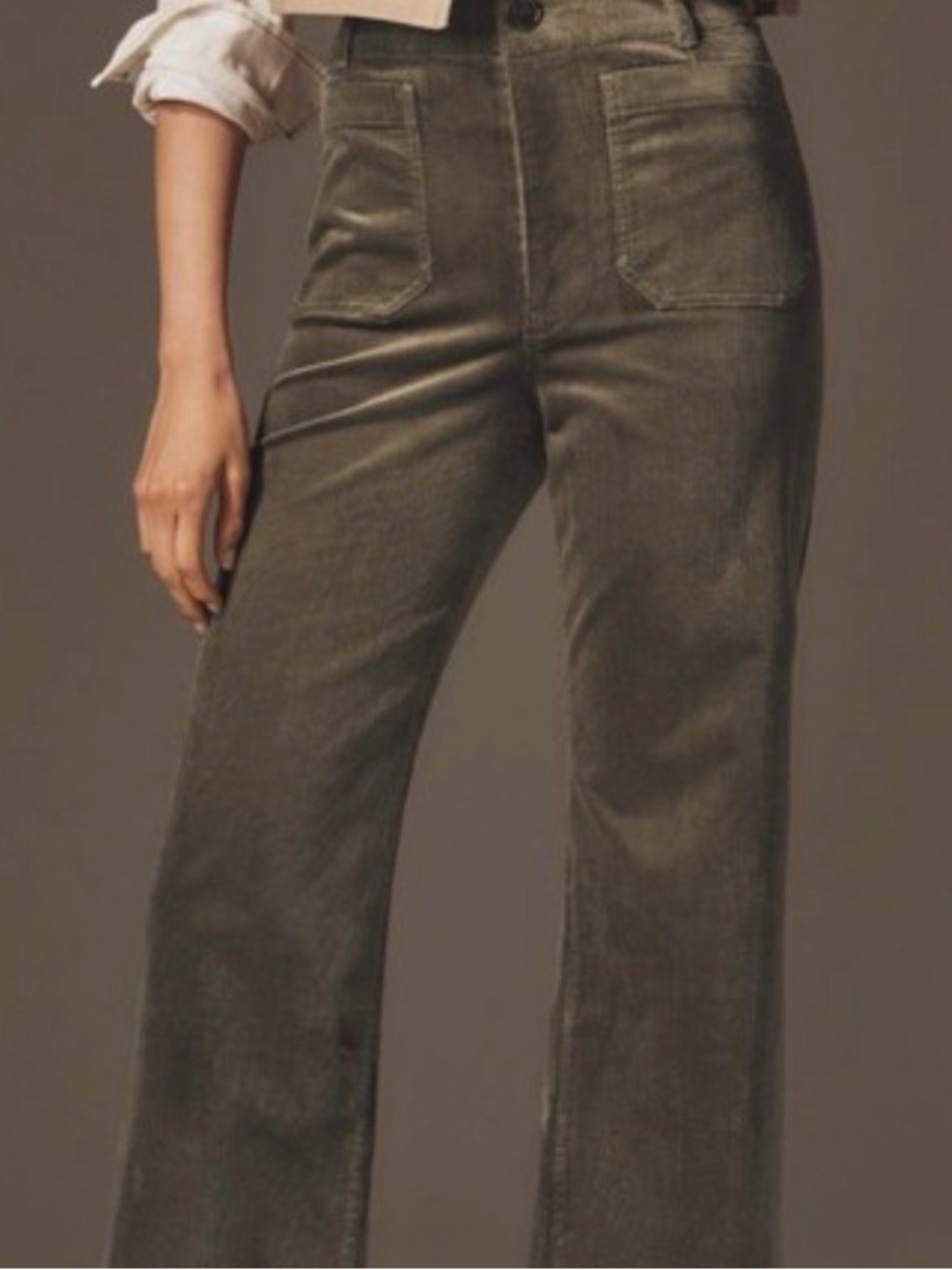 Maeve by Anthropologie The Colette Olive Corduroy Pants